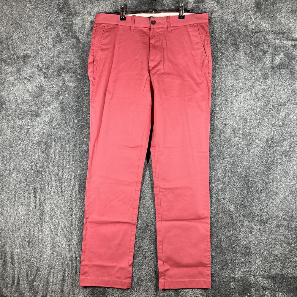 J.CREW Pants Mens 32x32 Pink Mercantile Straight Chino Stretch Casual Everyday
